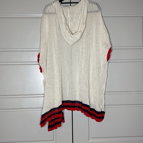 Lane Bryant Open Stitch Knitted Hoodie Short Sleeve Cardigan 14/20 - Picture 3 of 5